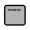 Nevs Printed Chart Labels - Room No 1-7/16" x 1-1/2" Gray w/Black NRBP-S-GRAY - alternate 1